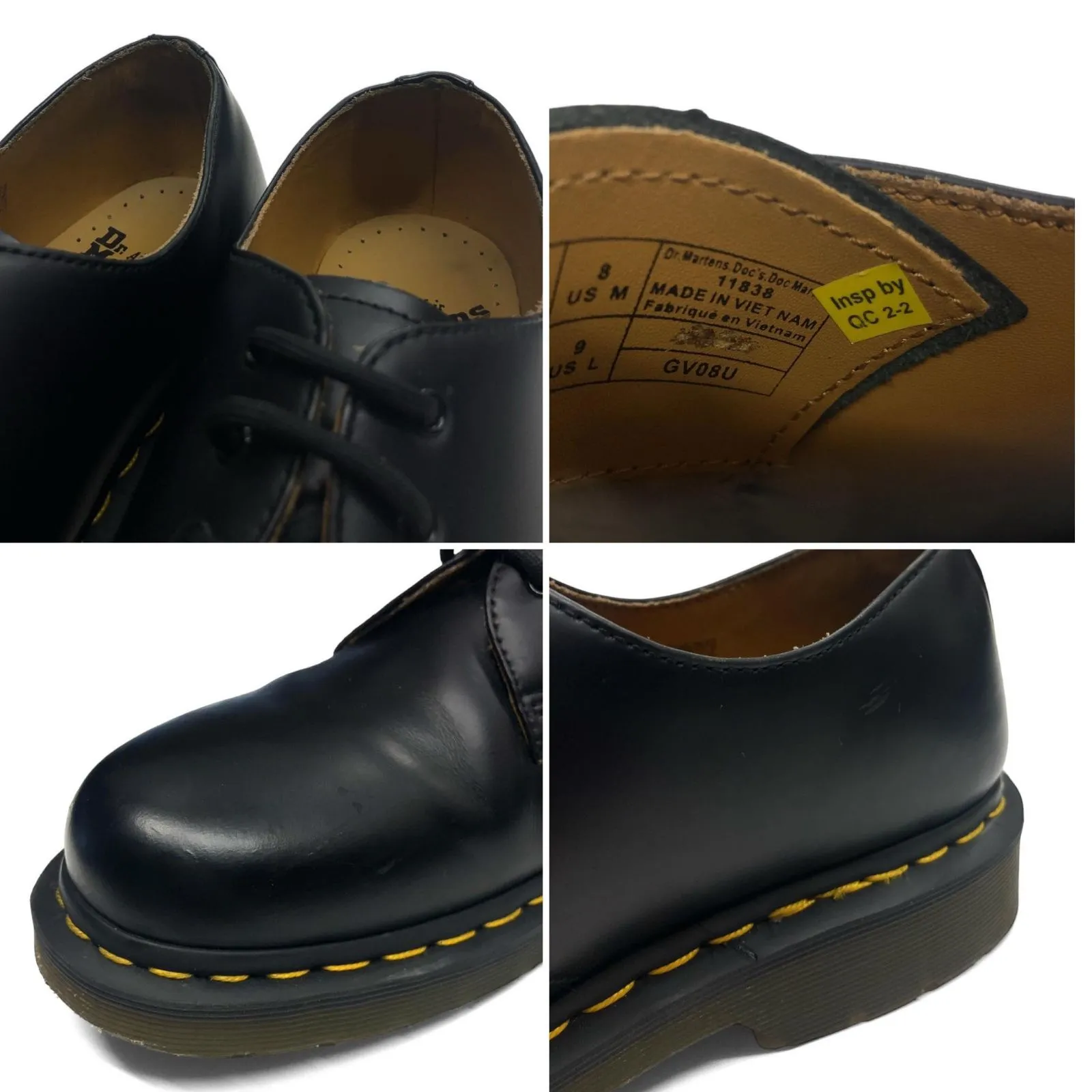 中古品】Dr.Martens ドクターマーチン 11838 GV08U ギブソンシューズ 