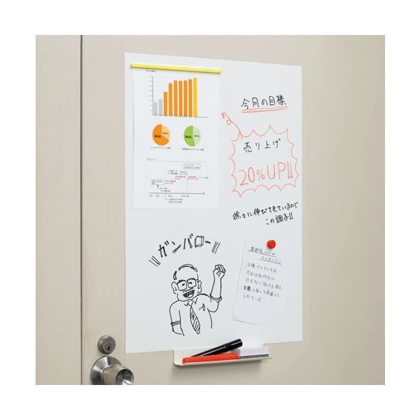 最大88% OFF! TANOSEE ホワイトボードシート スリムタイプ 1800×900mm 1枚 【送料無料期間限定】