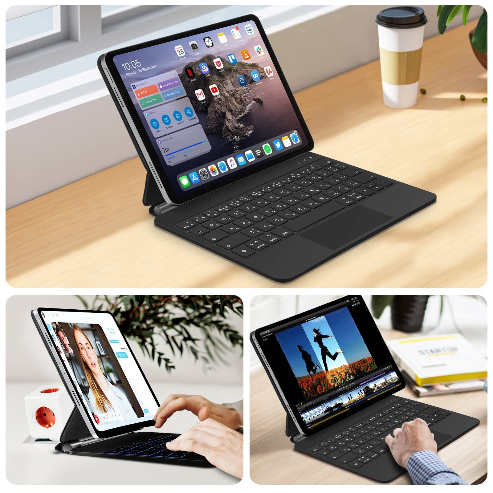 在庫セール】マジックキーボード GOOJODOQ 2024 iPad Air6(M2) 11inch