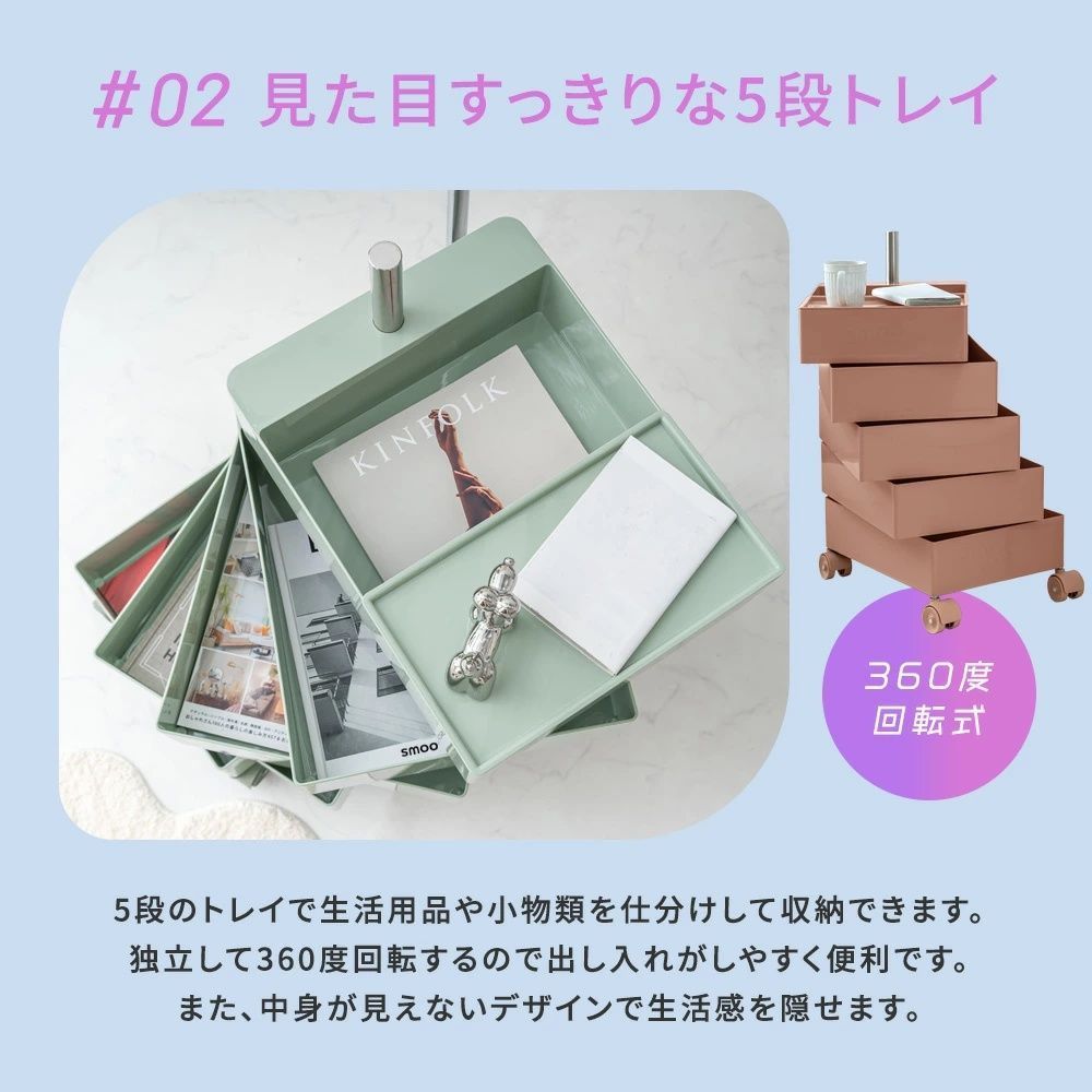 回転式 キッチンワゴン