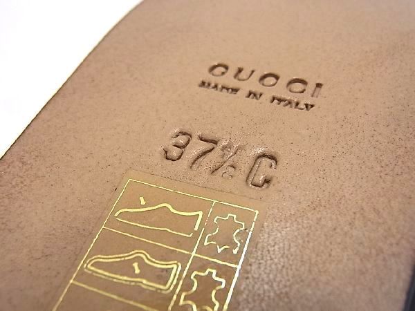 □極美品□ GUCCI グッチ 100 0373 レザー ローファー 表記サイズ37 1