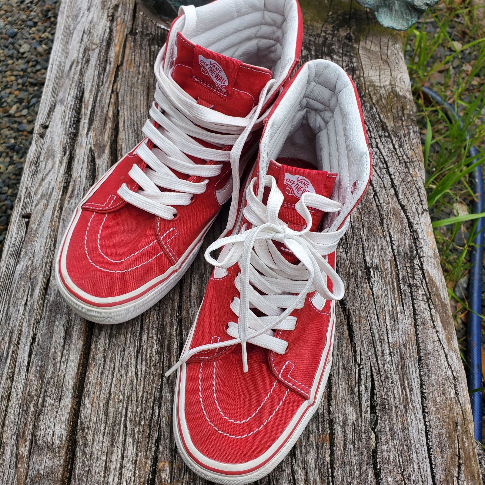 VANS SK8-HI ハイカットスニーカー / 赤 レッド 26.5cm - メルカリ