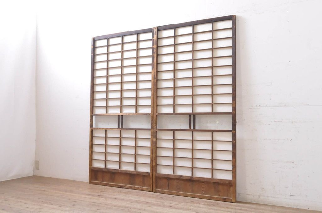 時代 アンティーク ガラス ドアノブ 2点 真鍮 硝子 ブラックライト反応