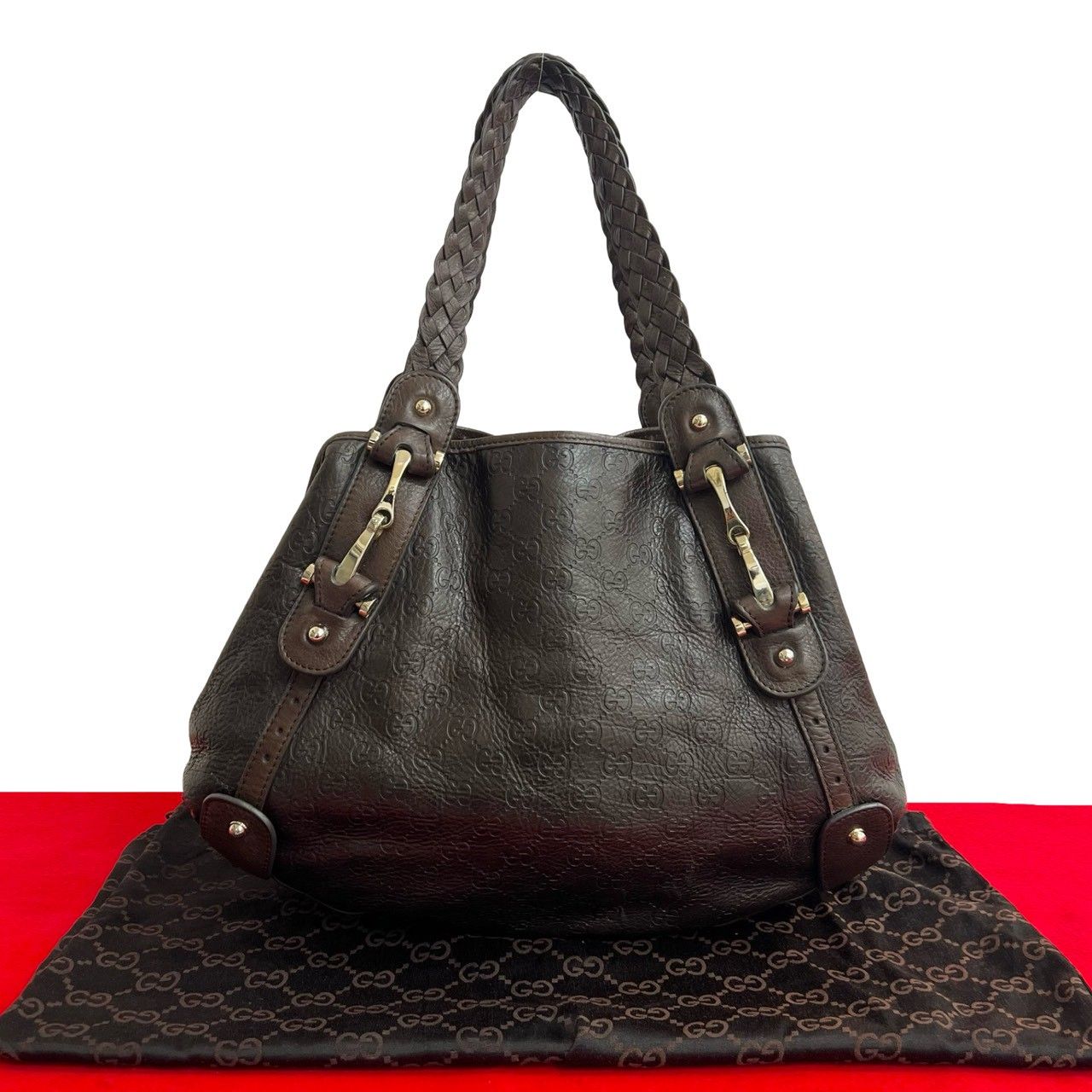 極 美品 袋付 GUCCI グッチ グッチシマ ホースビット 金具