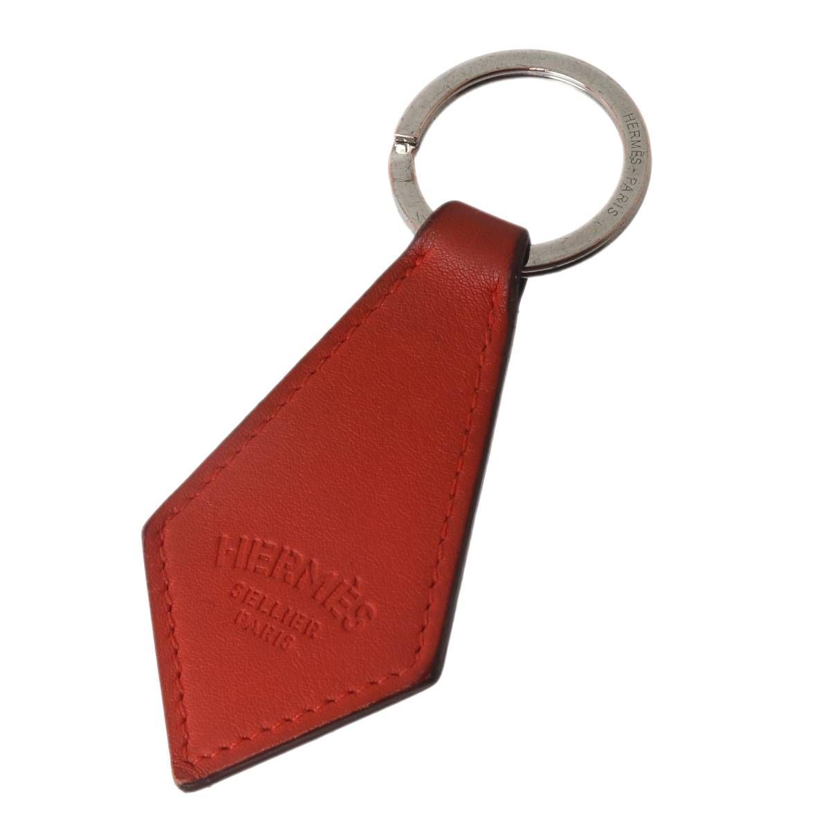 HERMES | エルメス キーリング レザー SS レッド NO Bランク
