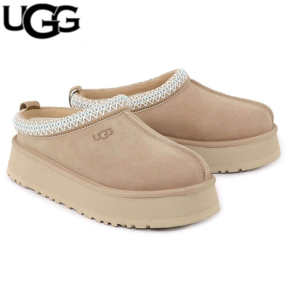 送料無料 ブランド ギフト プレゼント UGG(アグ) ムートン スリッパ サンダル 厚底 プラットフォーム スエード クロッグ ルームシューズ  TAZZ レディース - メルカリ