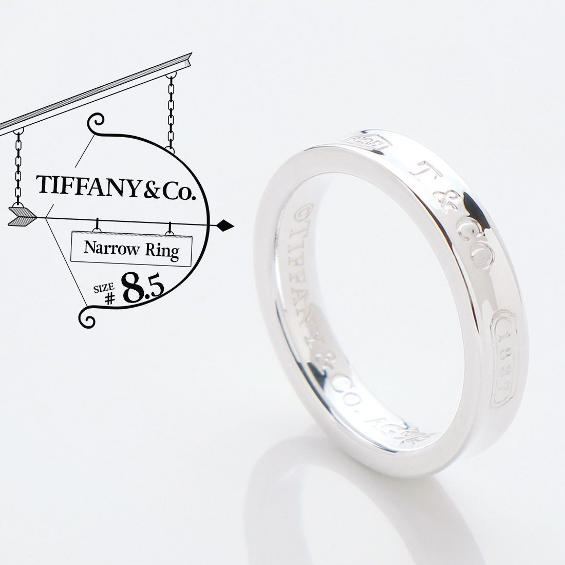 だ*ん様 最終値下げTIFFANY&Co.☆シルバー92.5 ナローリング 楽天市場】【中古】 TIFFANY&Co. ティファニー ナローリング