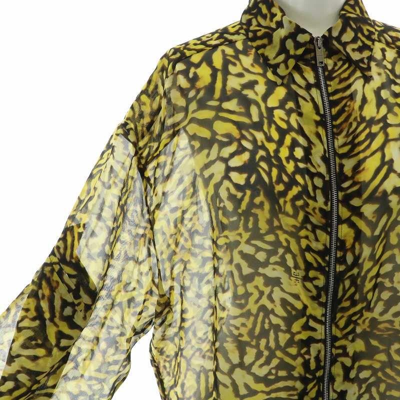 【2024A/W新作★送料無料】 GIVENCHY ジバンシィ ジップアップ シアー 長袖 ブラウス シャツ トップス