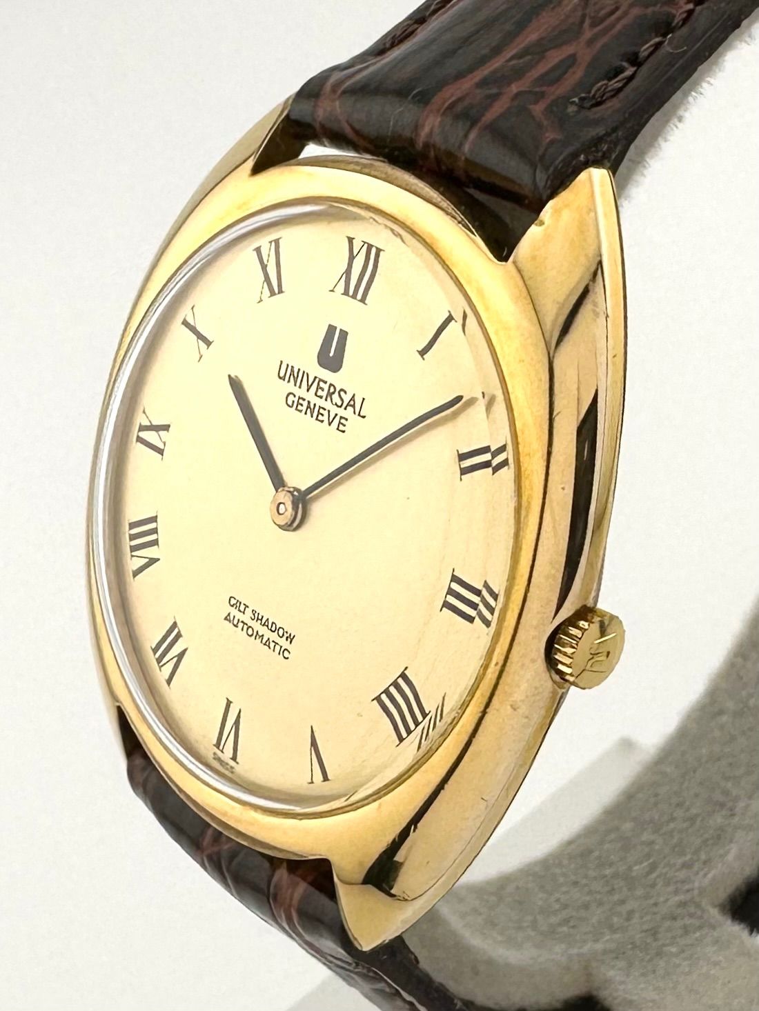 UNIVERSAL GENEVE 566101 ギルトシャドウ ローマ 自動巻き時計 OH済み 