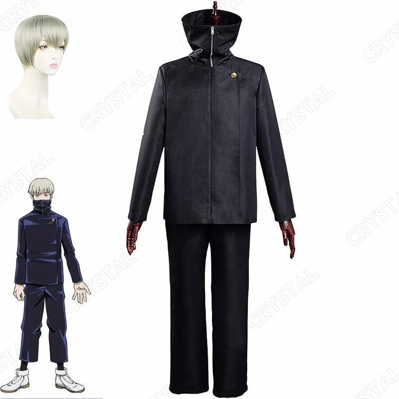 呪術廻戦 狗巻棘 コスプレ衣装 ウイッグ付き ごじょうさとる 仮装 ハロウィン クリスマス プレゼント コスチューム イベント パーティー 文