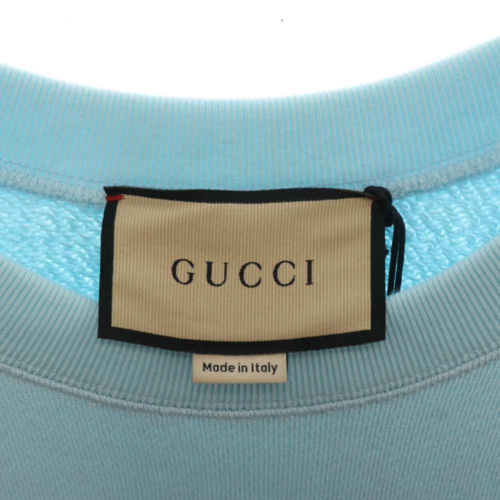 GUCCI - グッチ GUCCI GUCCI × ばなにゃ スウェット 衣料品 トップス コットン スパンコール レディース ブルー系 / マルチカラー 617964 【中古】 GUCCI(グッチ) ばなにゃクルーネックスウェット617964 617964