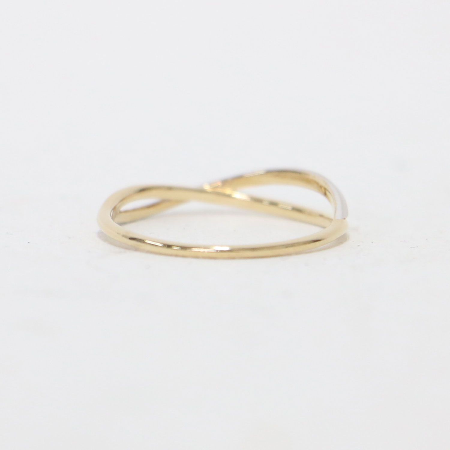 美品】ete エテ リング ゴールド シルバー サイズ:13号 / K10YG クロス