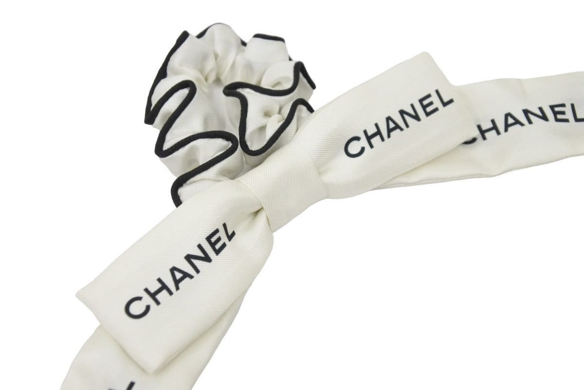 極美品 CHANEL シャネル ロゴ シュシュ 23P ヘアアクセサリーファッション雑貨 小物 リボン 中古 50493