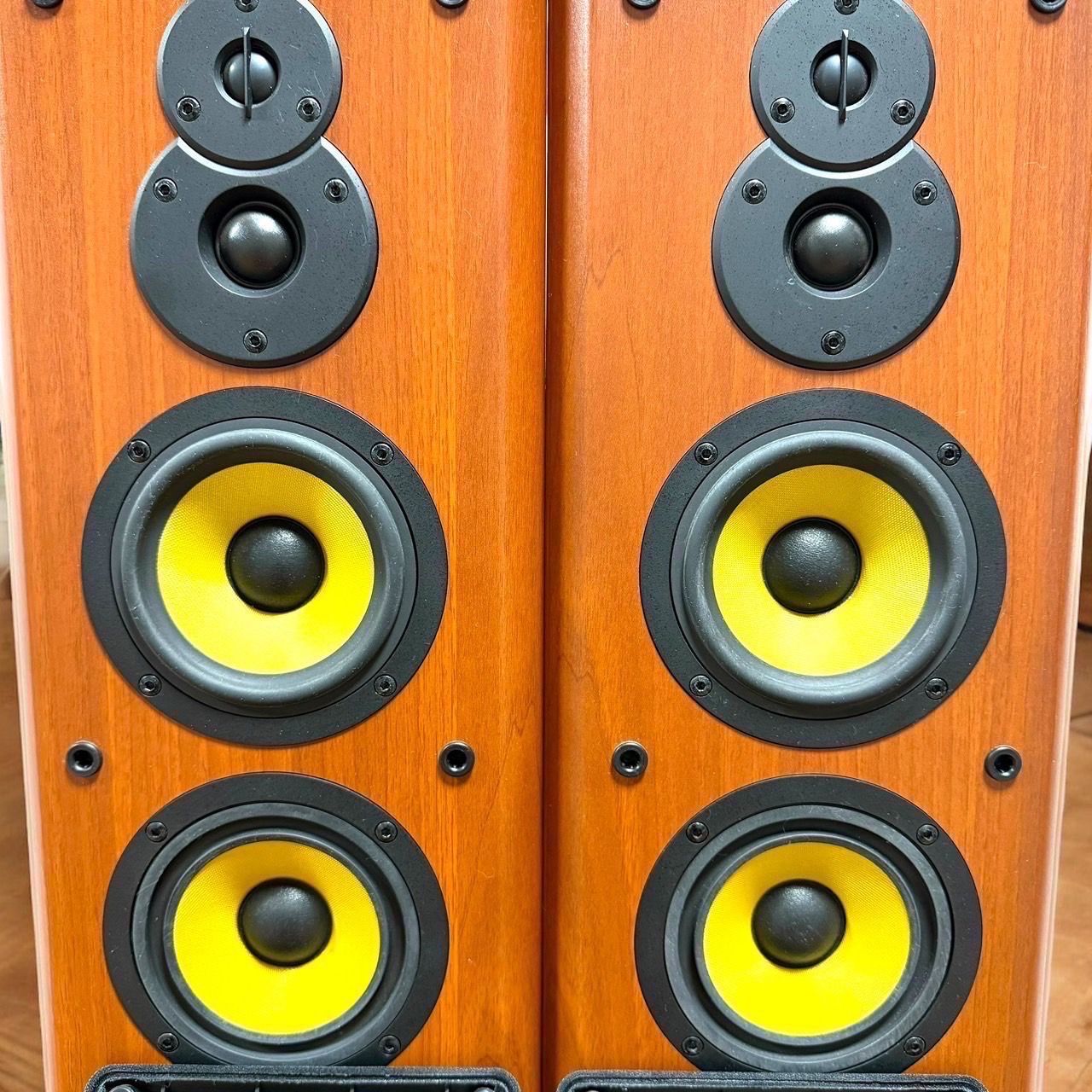 値下げ】DENON SC-T555SA 木目 スピーカーシステム トールボーイ ペア