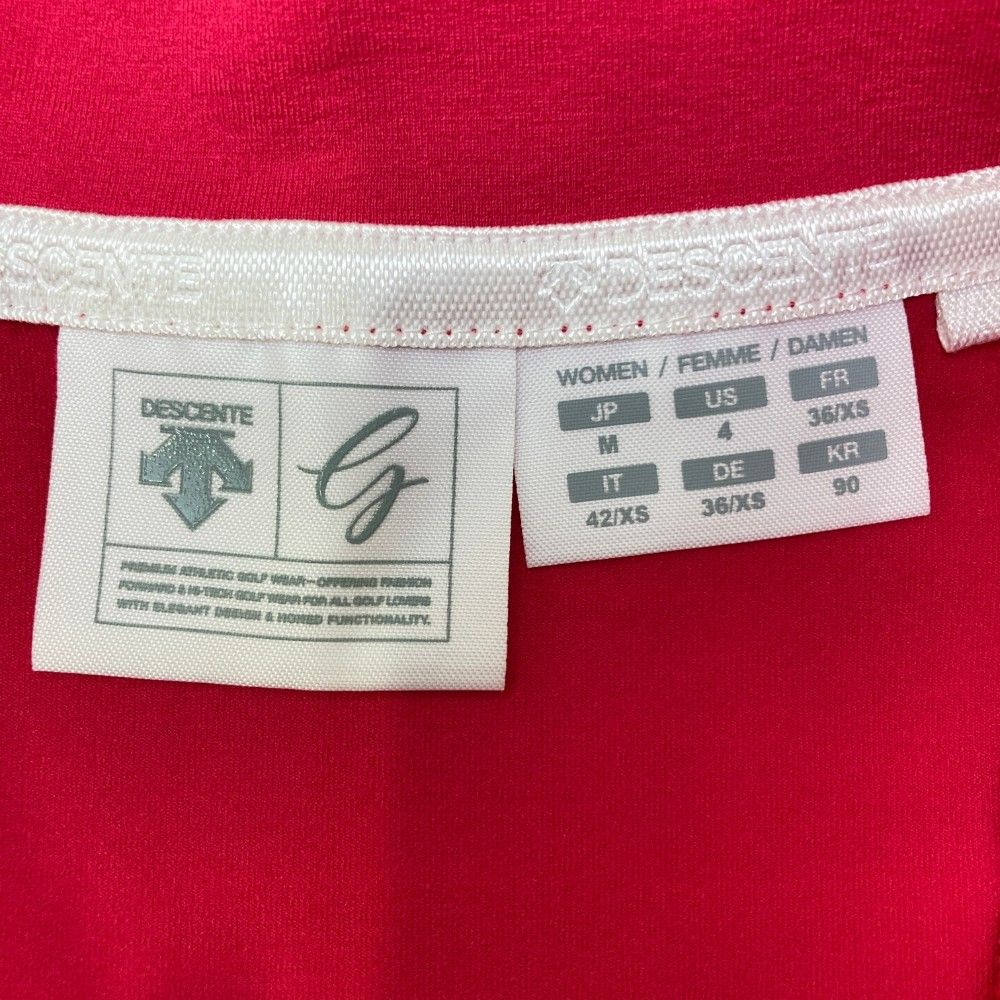 サイズ：M DESCENTE GOLF デサントゴルフ ハーフジップ 半袖Tシャツ