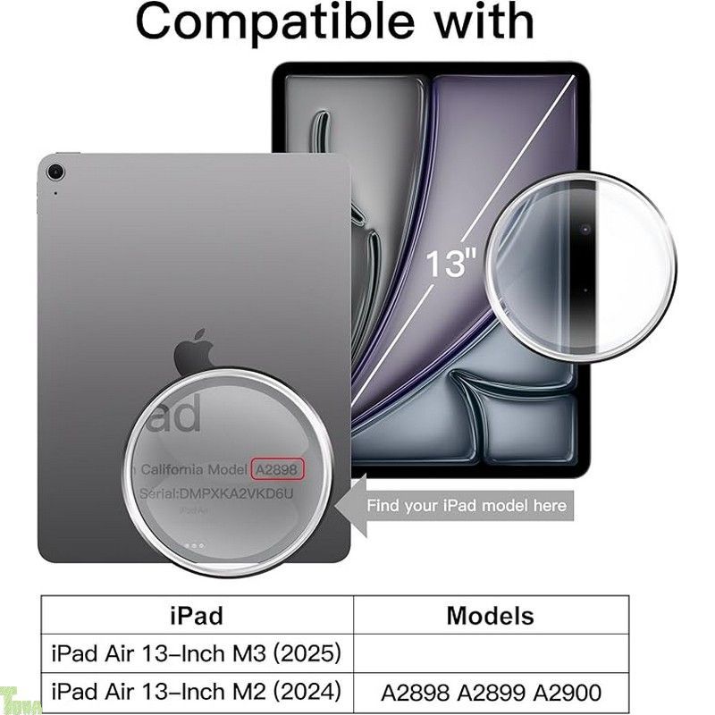JEDirect 回転ケース iPad Air 13インチ M3/M2（2025/2024）用