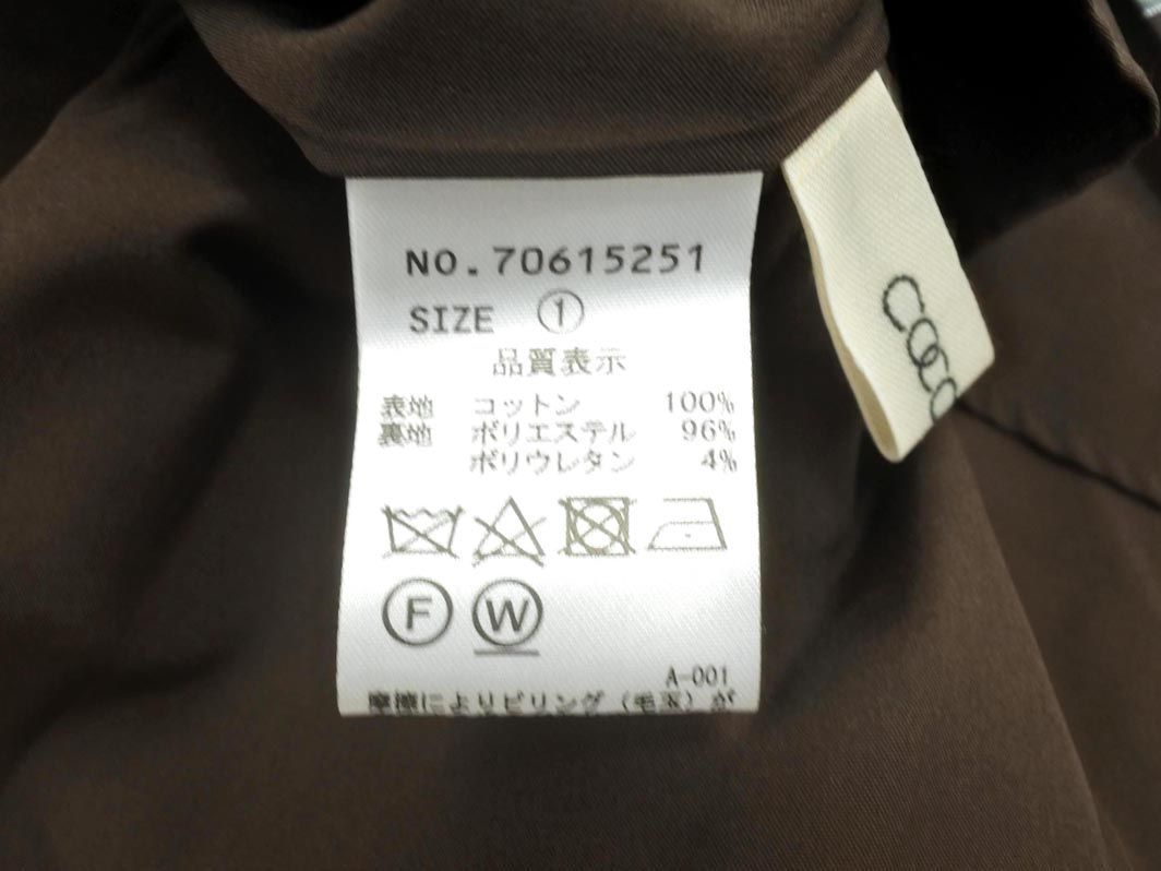 COCODEAL ココディール チェック マキシ シャツ ワンピース size1/茶ｘ黒 ■◇ レディース