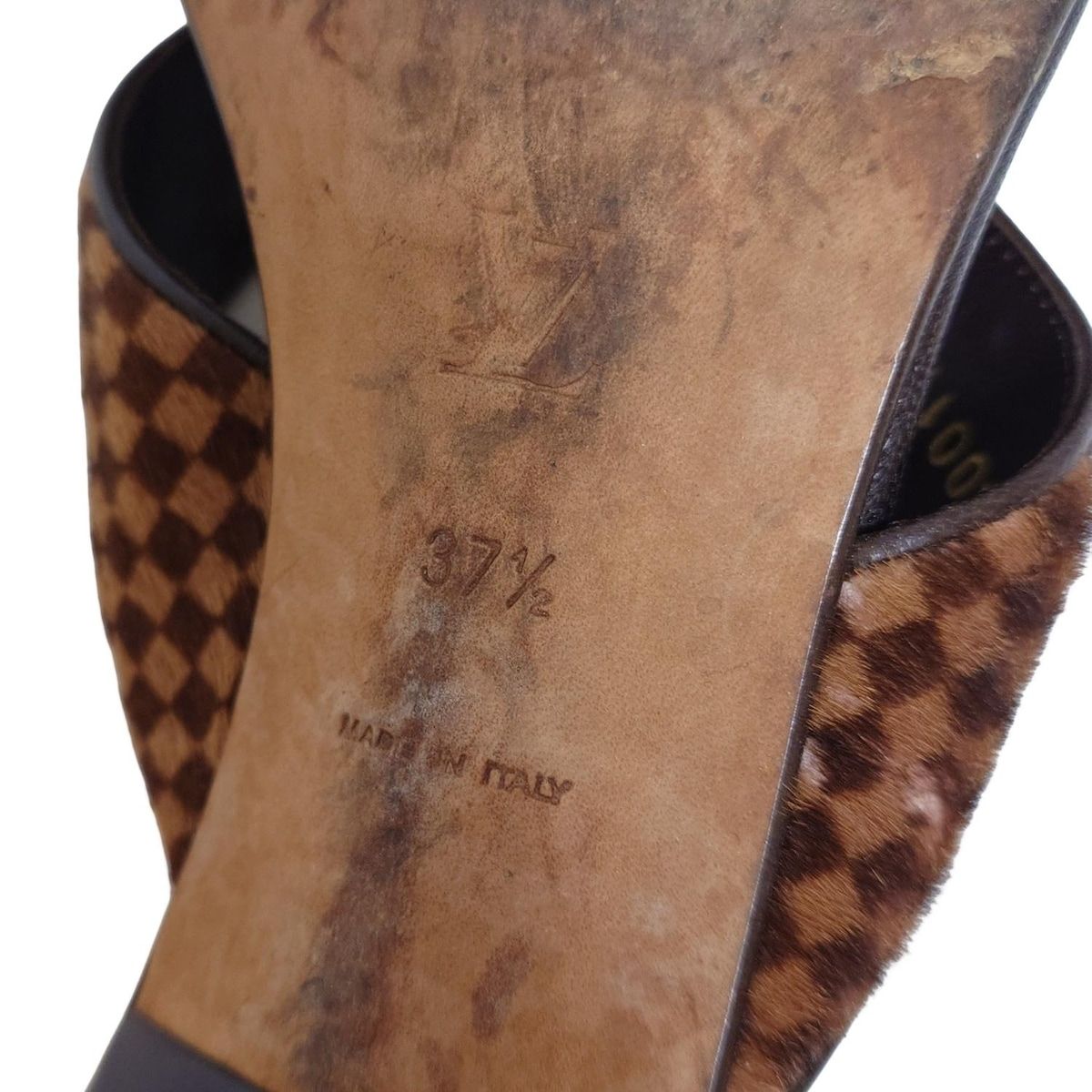 Louis Vuitton ルイ・ヴィトン　ミュール　　 ブラウン/ベージュ LOUIS VUITTON(ルイヴィトン) ミュール 37 1/2 レディース