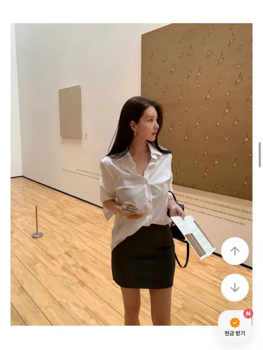 ミニ H ライン スカート ホワイト シャツ set