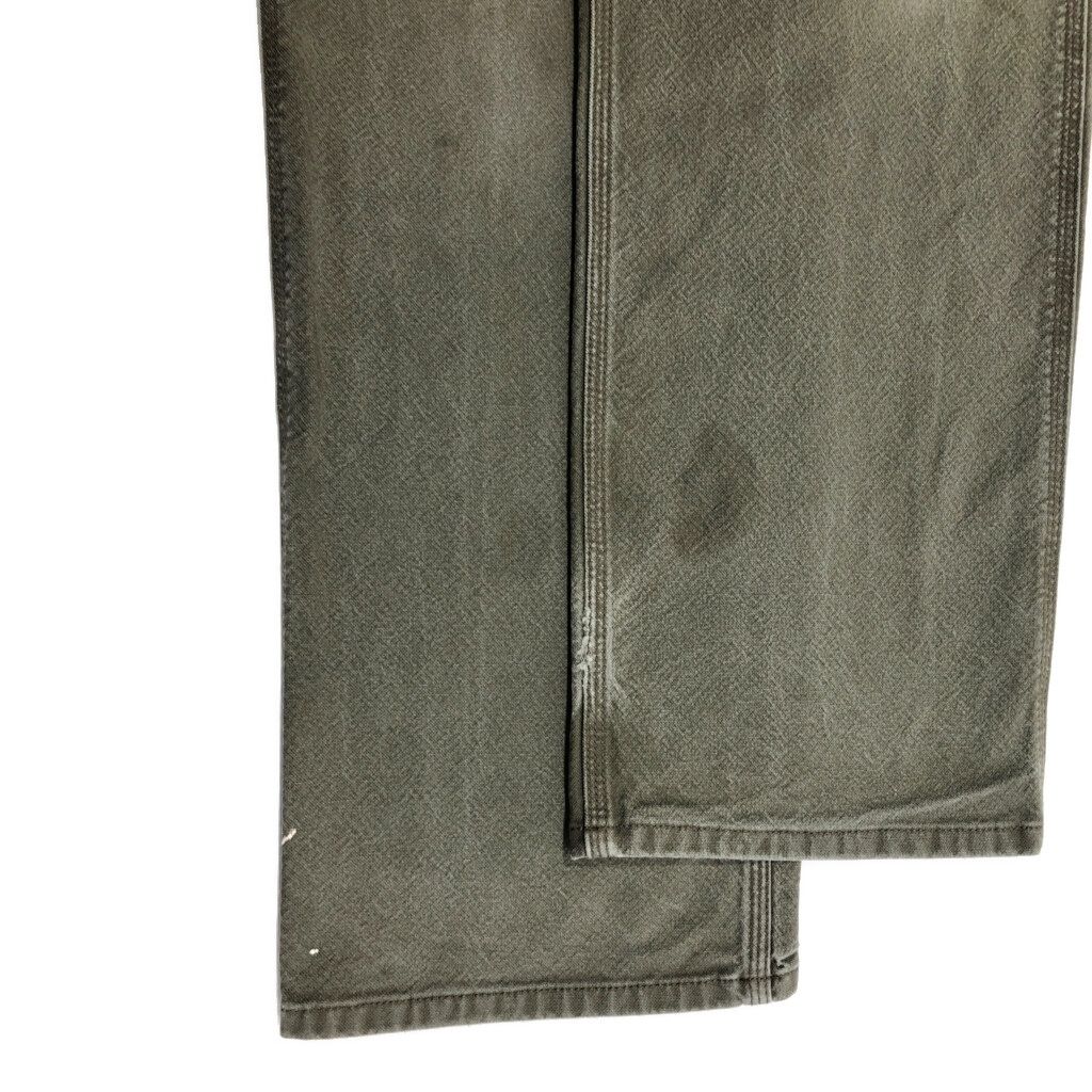 送料無料! Carhartt カーハート ダック ペインターパンツ オリーブ メンズ W34 L32 古着 V3687 丁寧