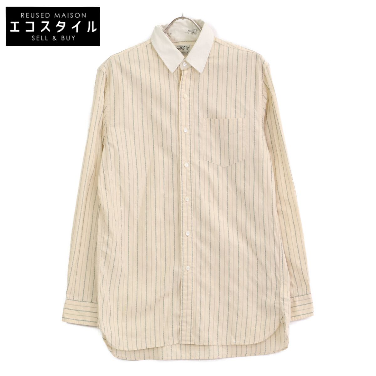RRL ダブルアールエル ｱｲﾎﾞﾘｰ ｽﾄﾗｲﾌﾟ ｺｯﾄﾝ 長袖ｼｬﾂ 15.5