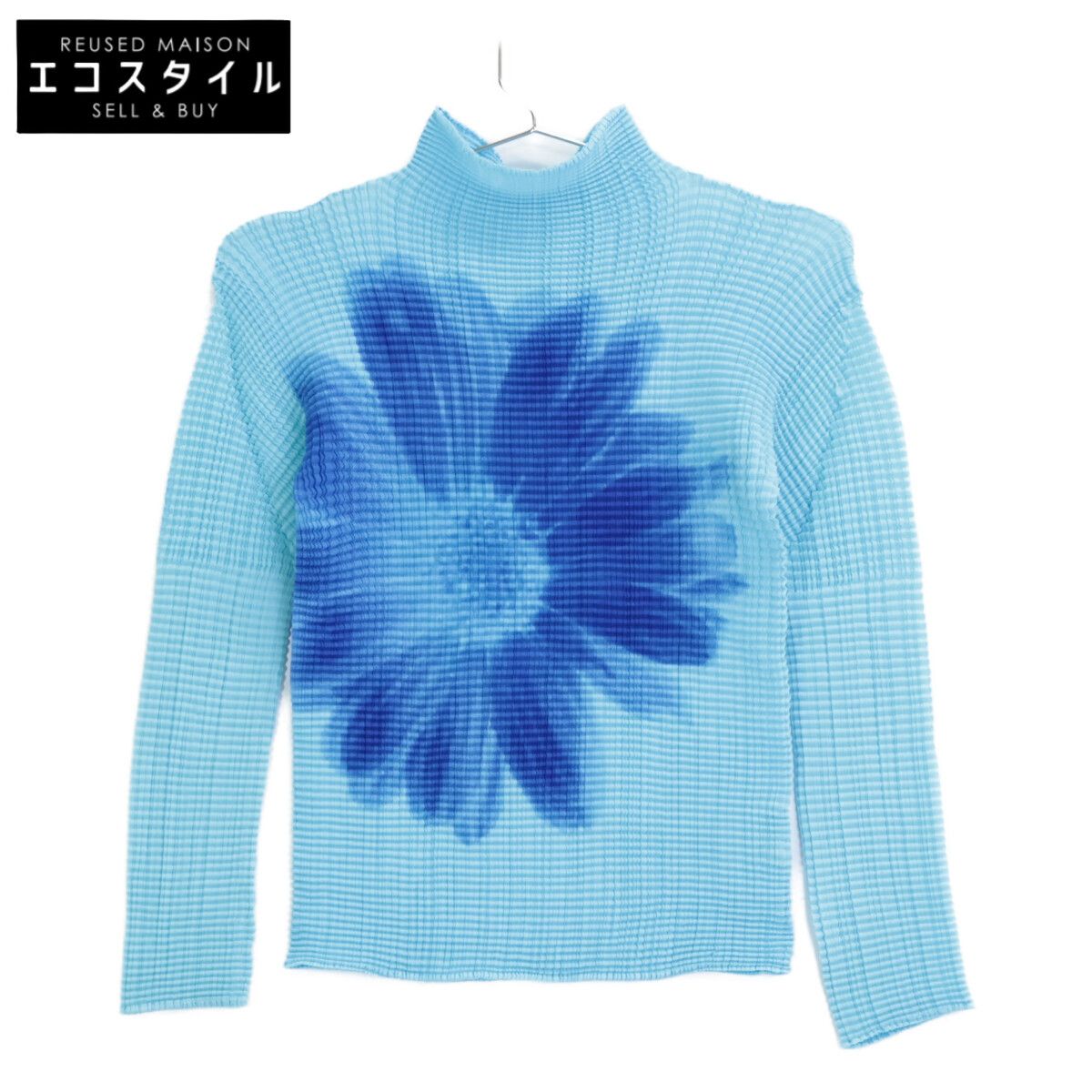 ISSEY MIYAKE イッセイミヤケ ﾌﾞﾙｰ IM12FT516 ﾌﾟﾘｰﾂ ﾊｲﾈｯｸ ｶｯﾄｿｰ 2