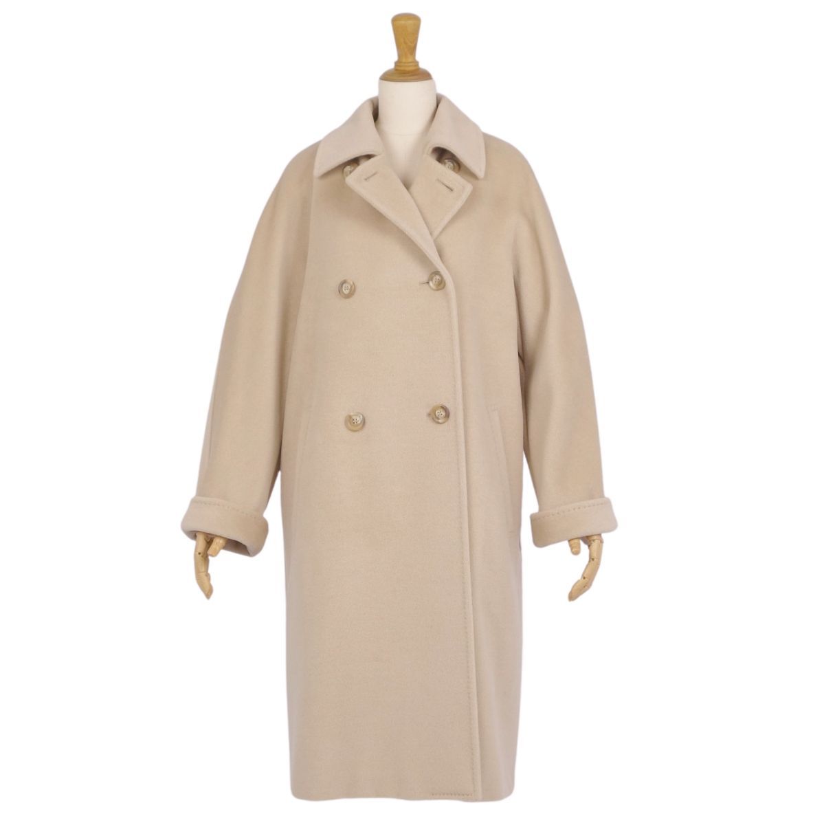 極美品 マックスマーラ Max Mara コート 白タグ ロングコート ウール