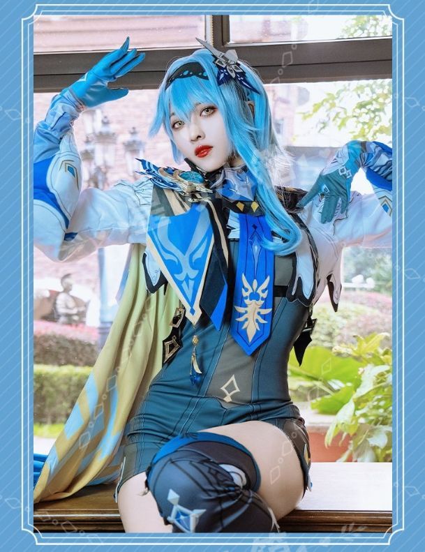 新品 未使用 原神 エウルア ローレンス Eula Lawrence コスプレ衣装 高