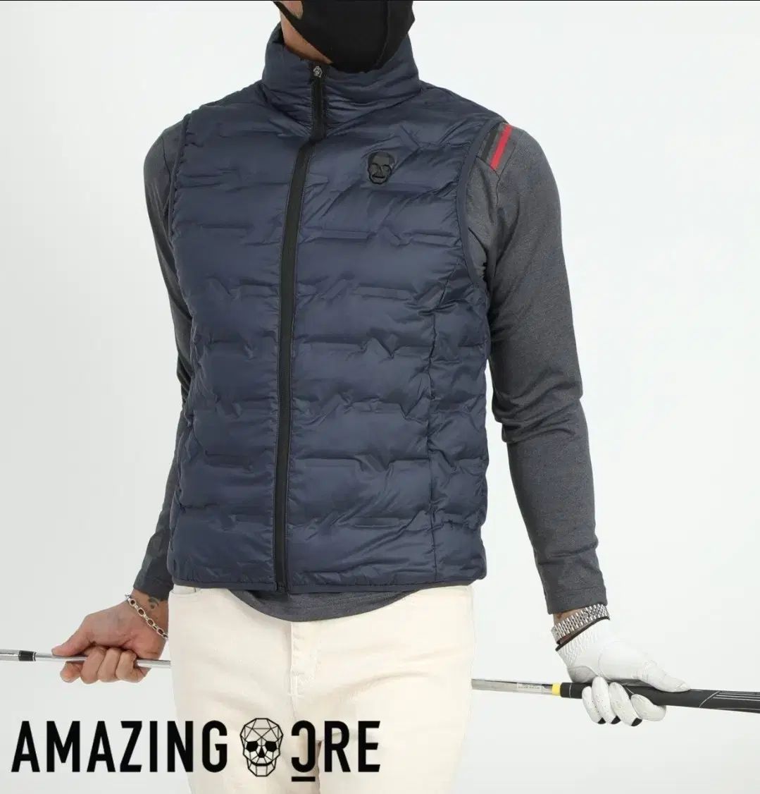 メンズゴルフ服 AMAZINGCRE アメージングクリー ハイブリッド ディター 펴블 ダウン ベスト LLC-HASEGAWATOSO_COM