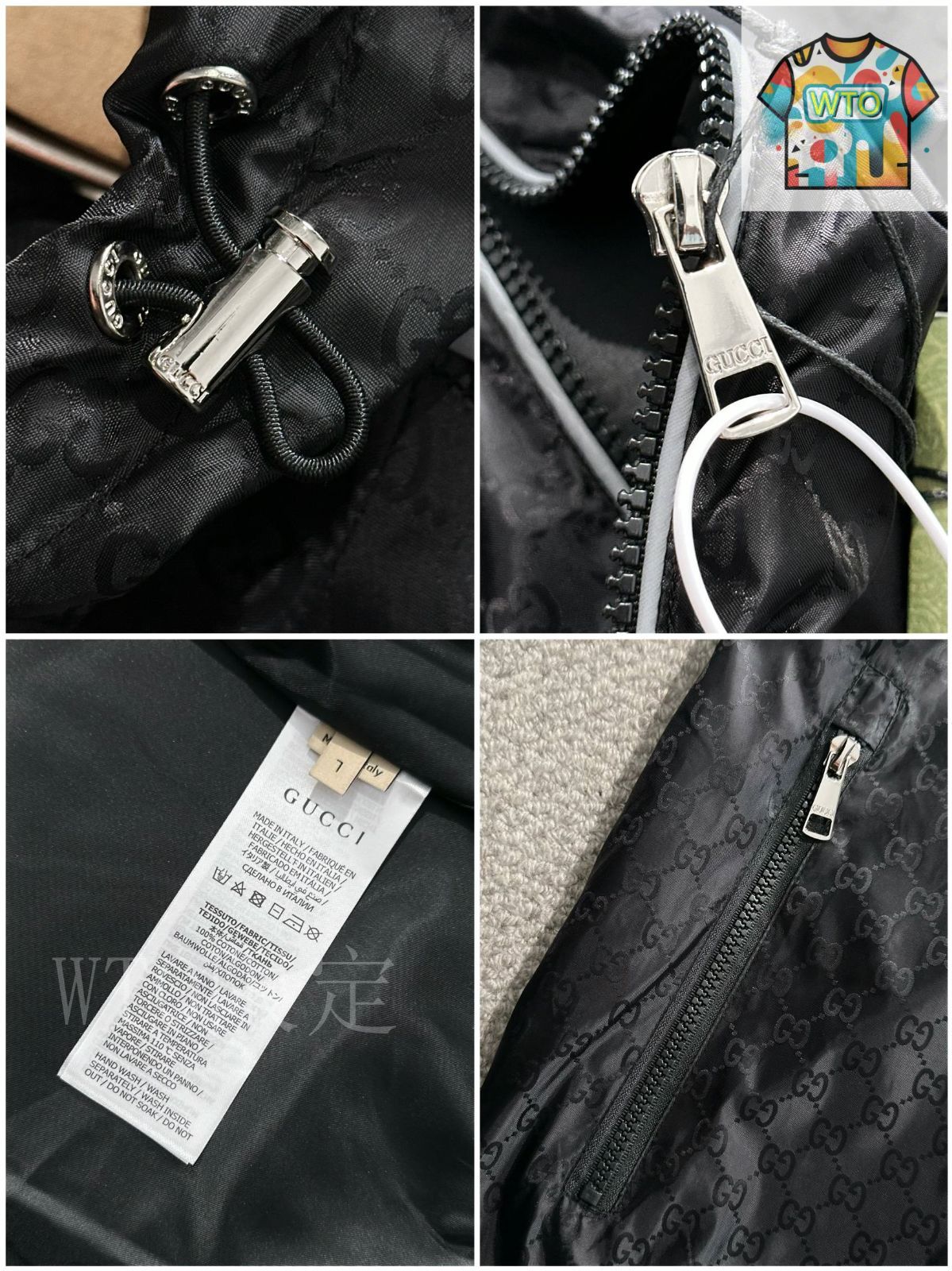 2025SS グッチ GG フーデッド ジャケット GG leather bomber jacket in black | GUCCI® US