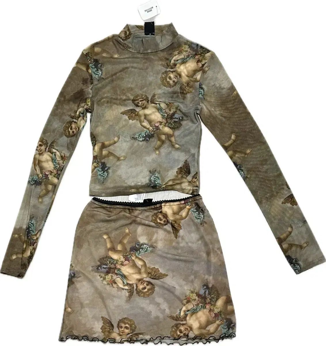 アーバン アウトフィッターズ 天使 プリンティング メッシュ トップス ミニ スカート セット WWW_OLIVIERBERNSTEIN_COM