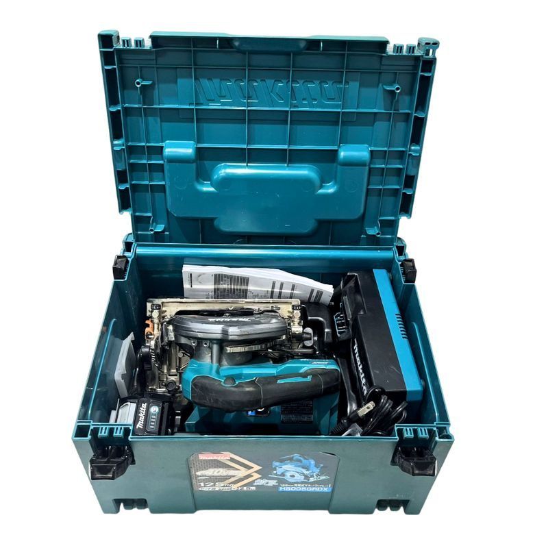 Makita マキタ 充電式マルノコ HS005GRDX ブルー バッテリー 2個 BL4025 充電器 DC40RA 付属品完備 動作確認済 【美品】 22406K508