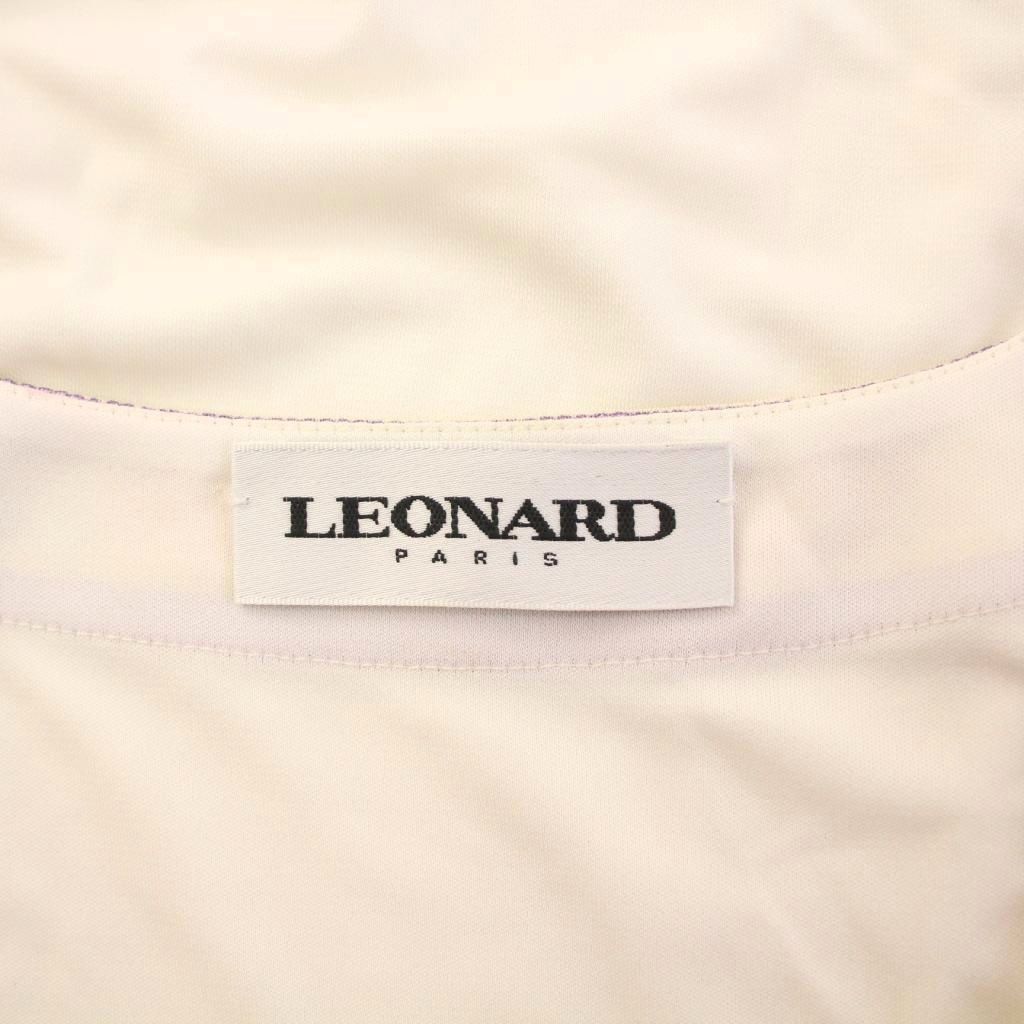 レオナール LEONARD PARIS カットソー ノースリーブ Uネック