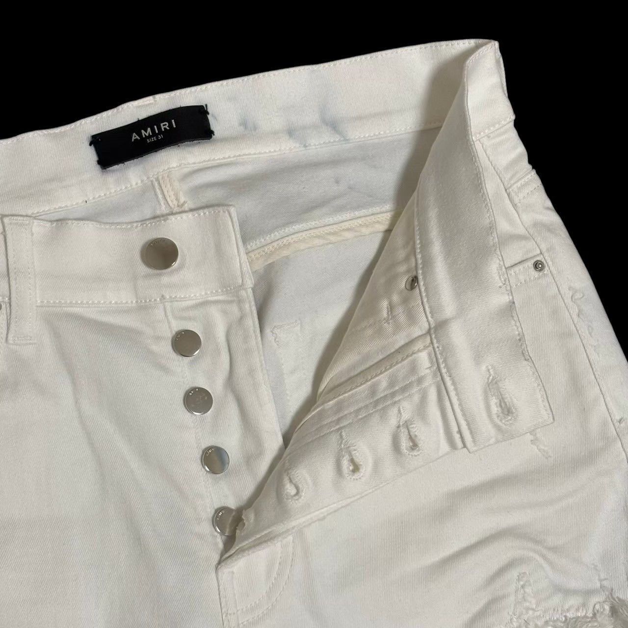 AMIRI アミリ ダメージパンツ 白 スキニー 長ズボン ジーンズ ダメージ