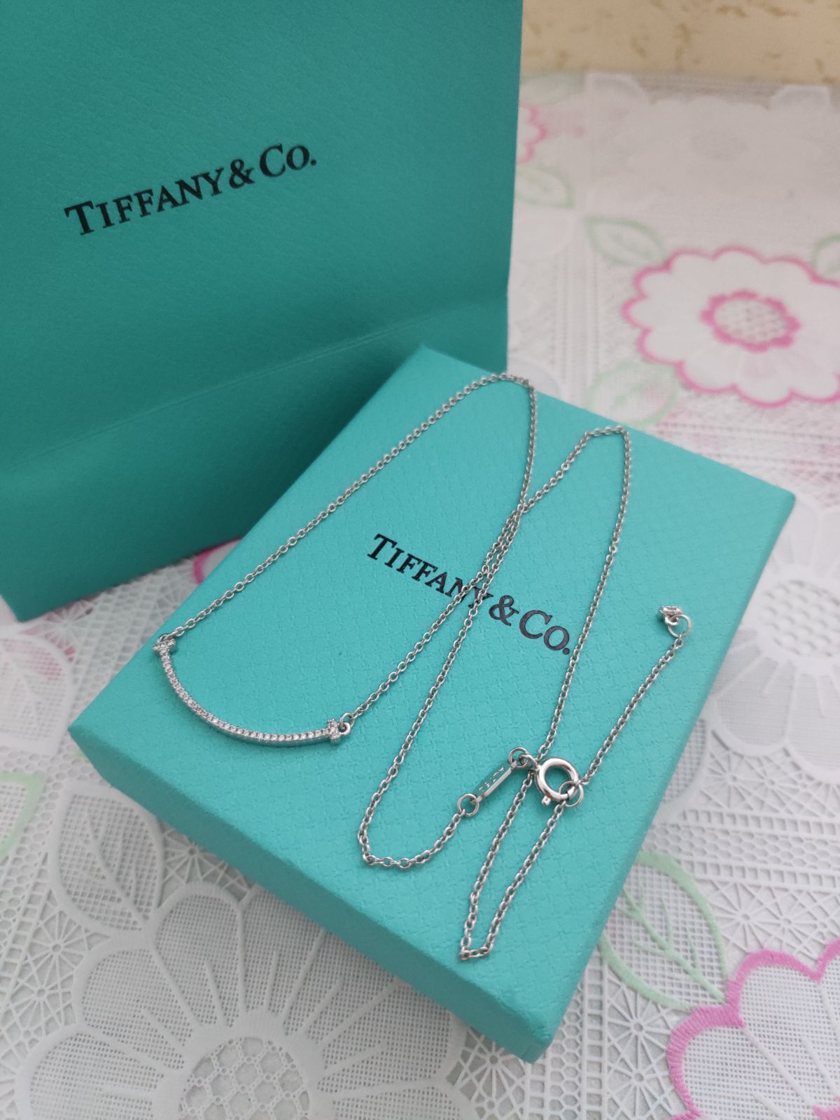 極美品！ティファニー/Tiffany&Co ネックレス 大人気 T スマイル ペンダントネックレス シルバー レディース☆ 新品未使用 - メルカリ