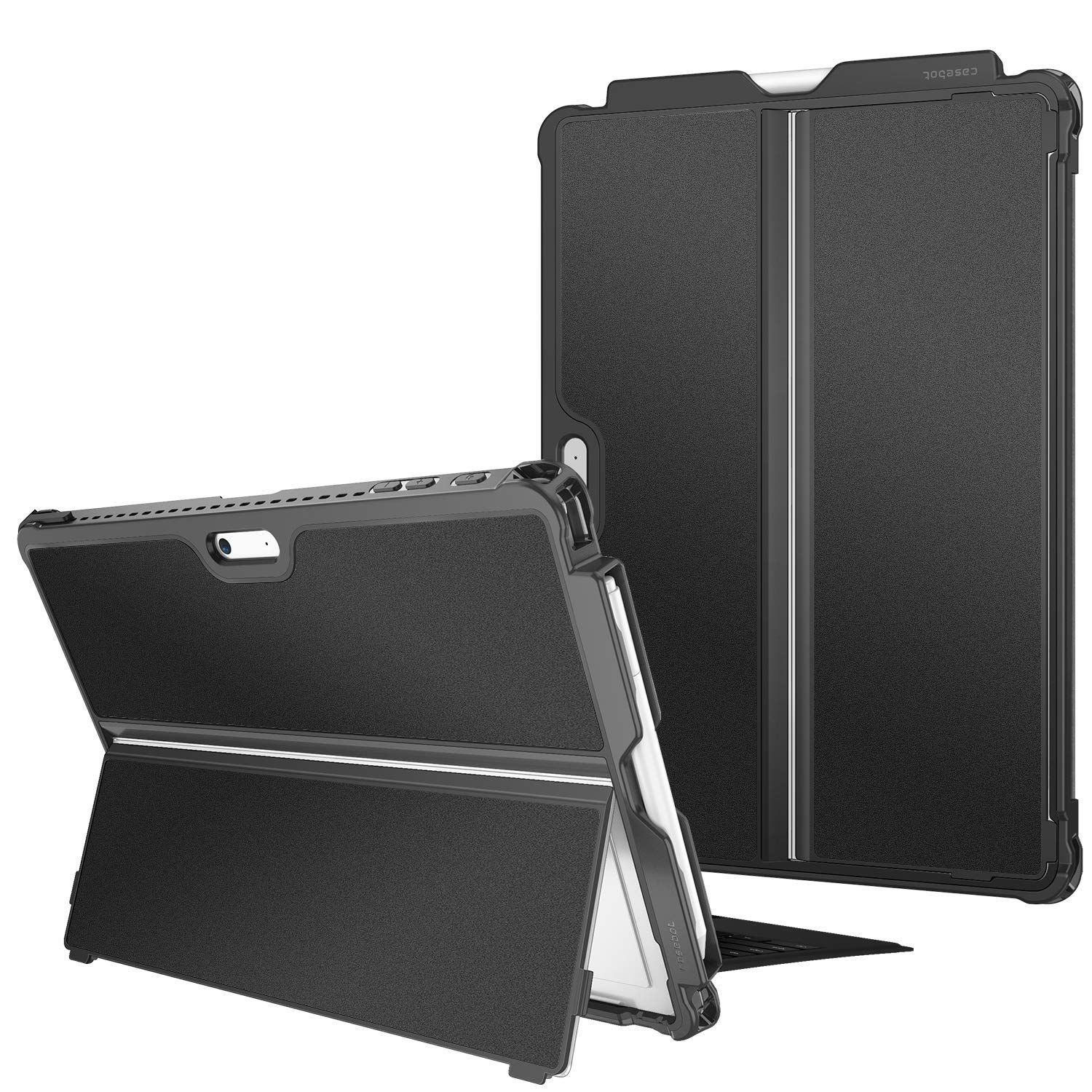 新品 Fintie for Microsoft Surface Pro 7 Plus/ 7/ 6/ 5/ LTE 12.3インチ ケース タイプカバー ソフトTPU ペンホルダー付き 全面保護型 スタンド機能付き キックスタンドケース 軽量 薄型 耐衝撃(1ブ