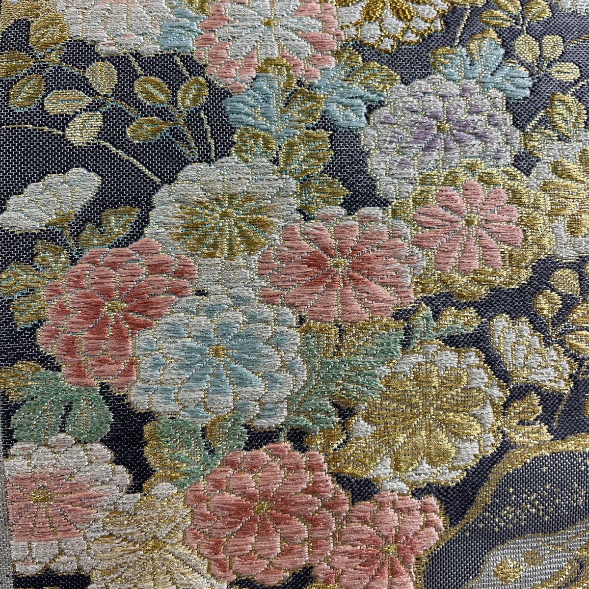 袋帯 美品 秀品 草花 流水 箔 金糸 灰紫 六通 正絹 【中古】 - メルカリ