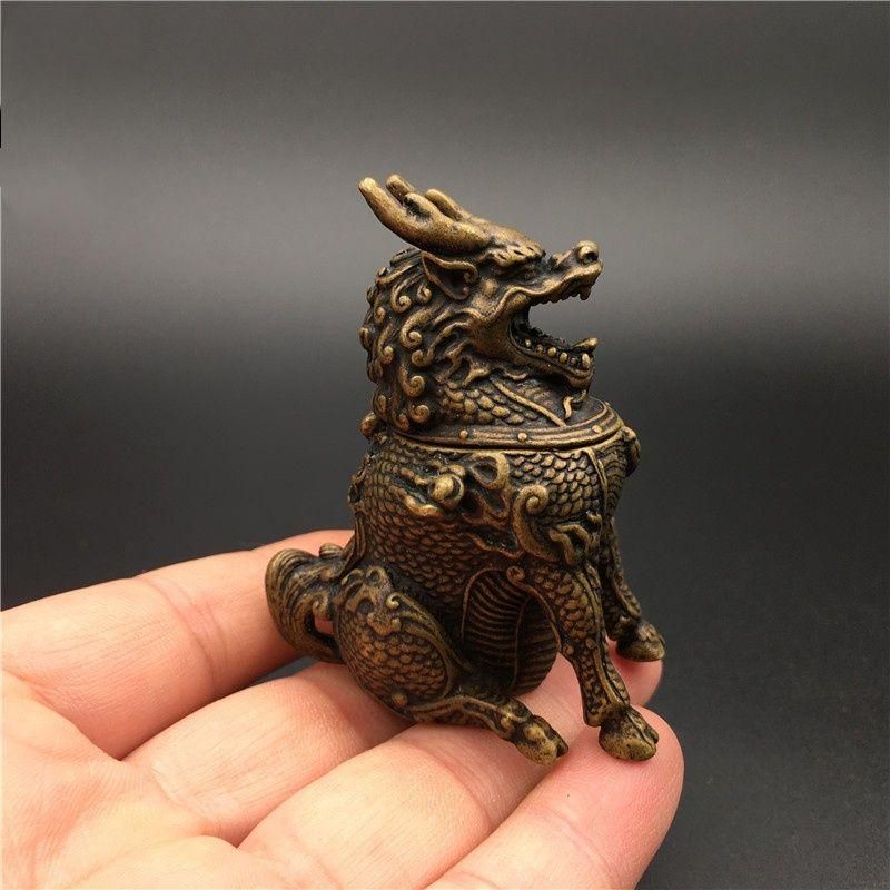 売れ筋新商品 鎮宅辟邪 銅製品 銅器 麒麟香炉 開運風水 工芸品 置物 招財 工芸品
