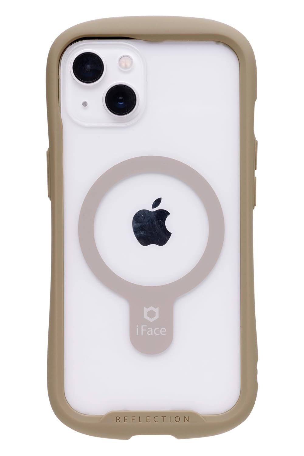 iFace Reflection Magnetic iPhone 13 専用 MagSafe 対応 ケース クリア 強化ガラス (ベージュ)【アイフェイス アイフォン13 用 iphone13 用 カバー マグセーフ 耐 [ベージュ・iPhone 13 専用]