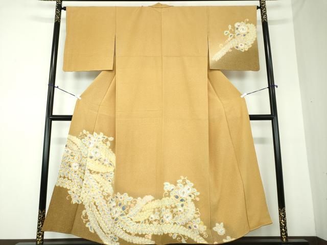 平和屋着物□上質な小紋 総絞り 霞文 暈し染め 正絹 逸品