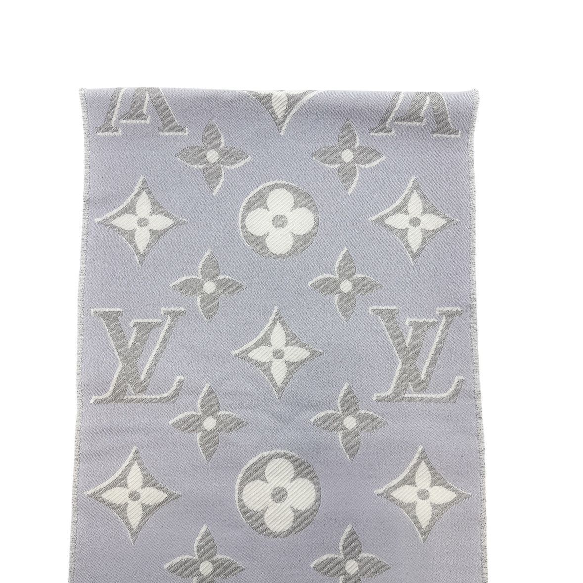 LOUIS VUITTON グレー マフラー LOUIS VUITTON グレー ロゴマフラー - メルカリ