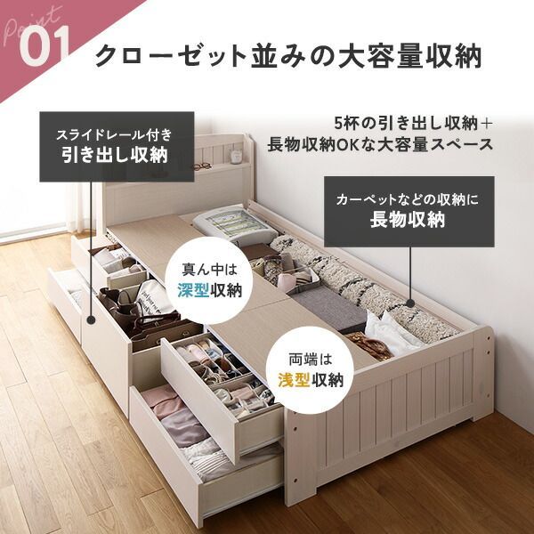 ホワイトウォッシュ マットレス別売