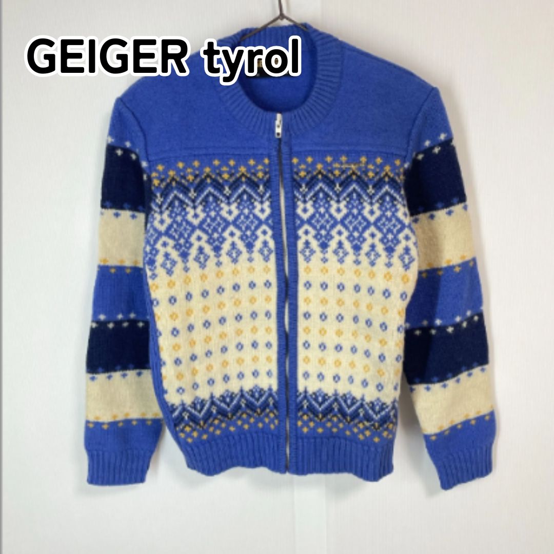 GEIGER tyrol ガイガー オーストリア製 42 ブルー×ホワイト