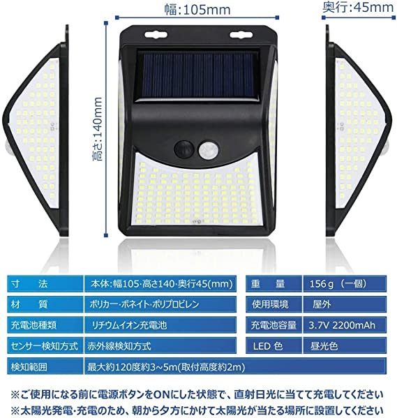 シングルモード 222LED 【 六個セット】 ZEEFO 222LED センサーライト