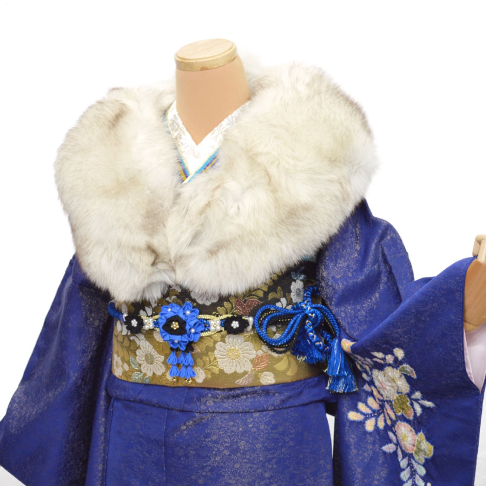 新品》振袖用 ブルーフォックス 高級 ファーショール SAGA FURS 成人式 