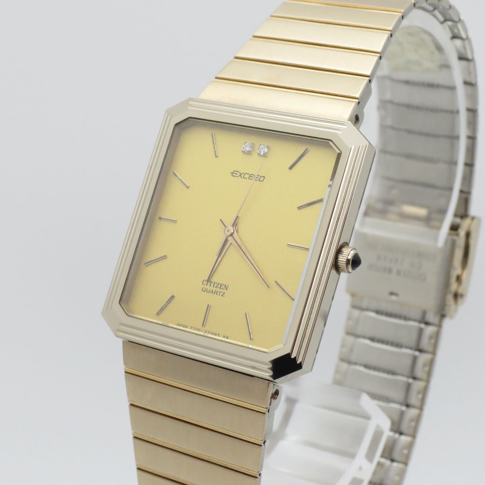 美品 CITIZEN シチズン エクシード ゴールド ソーラー 腕時計 メンズ  