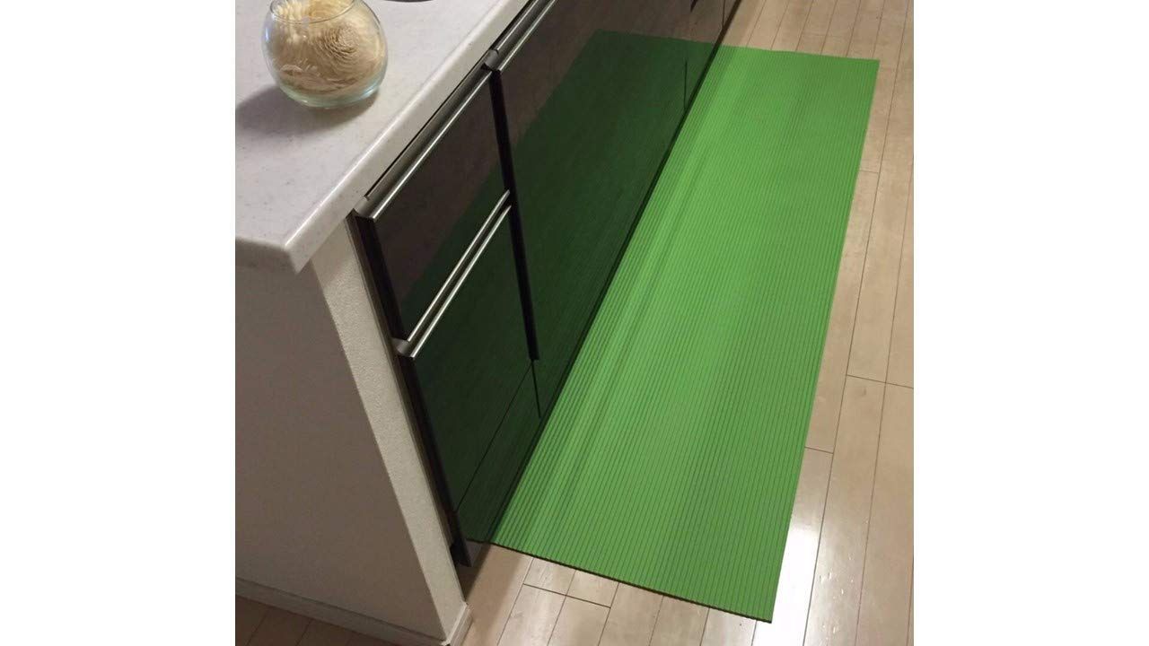 ライトグリーン マット キッチン ふく楽 抗菌 ずれない 洗濯いらず cm cm 50 x 120
