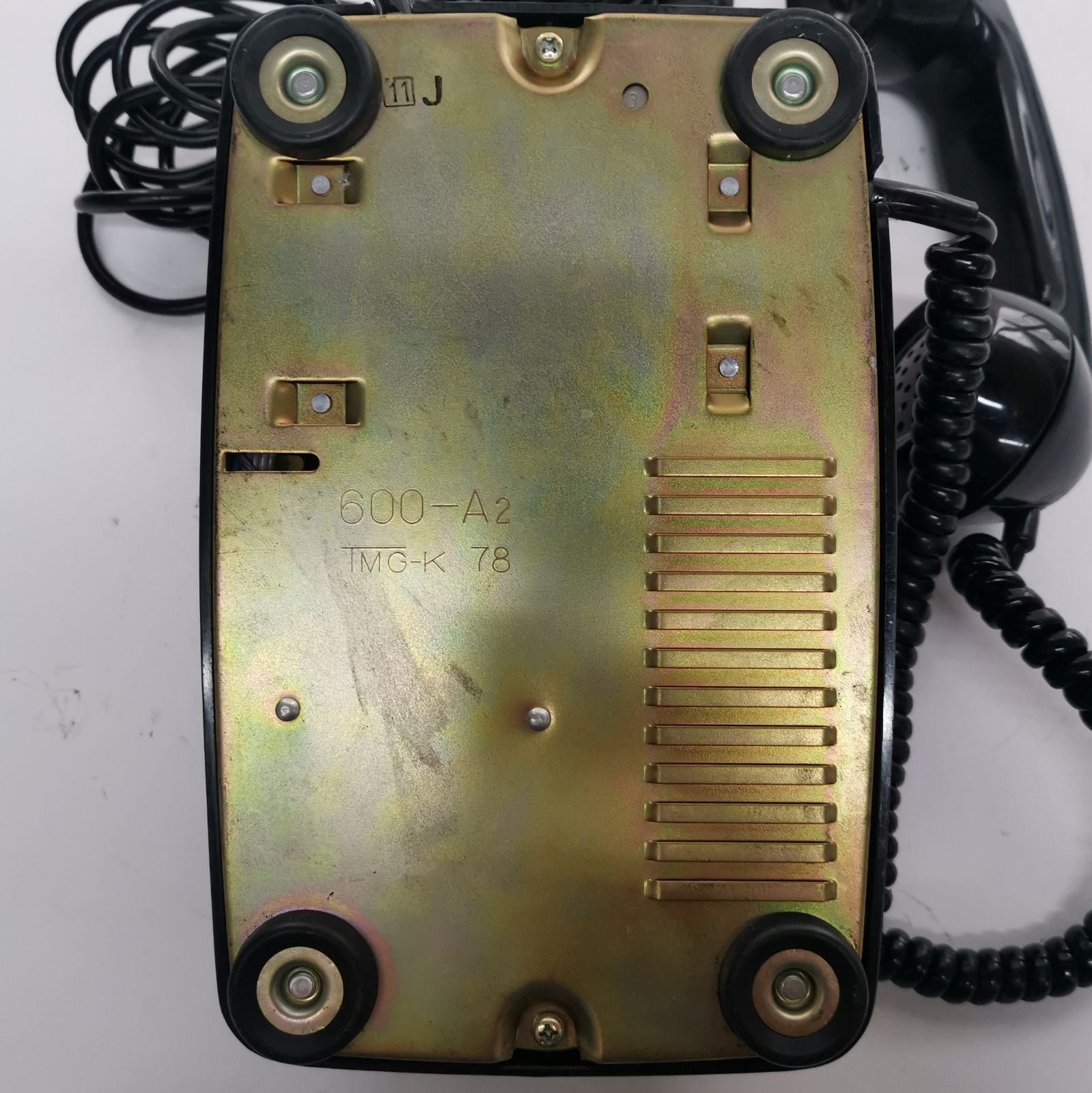 黒電話 回転ダイヤル式 600-A2 TMG-K 78 動作確認済み 昭和レトロ
