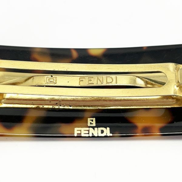 FENDI ロゴ プレート べっ甲モチーフ ヴィンテージ バレッタ - メルカリ