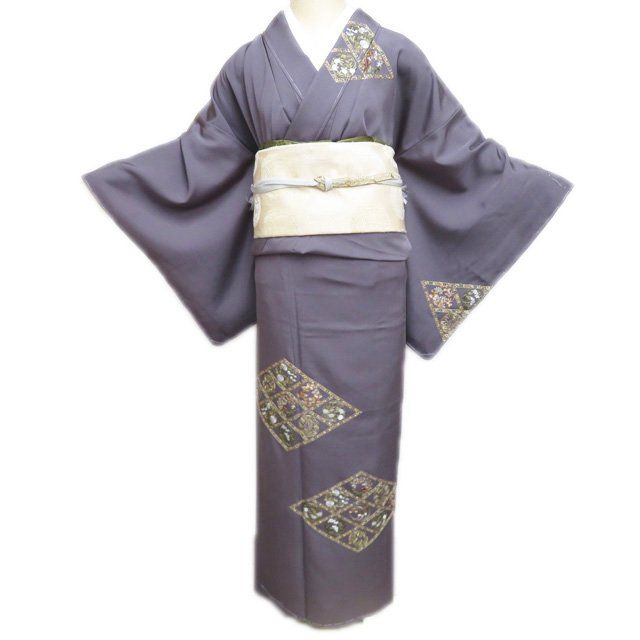 付下げ 訪問着 着物 中古 身丈168.5cm L トール ワイド A953-9 付下げ 訪問着 着物 中古 身丈168.5cm L トール ワイド A953-9